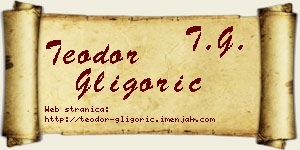 Teodor Gligorić vizit kartica
